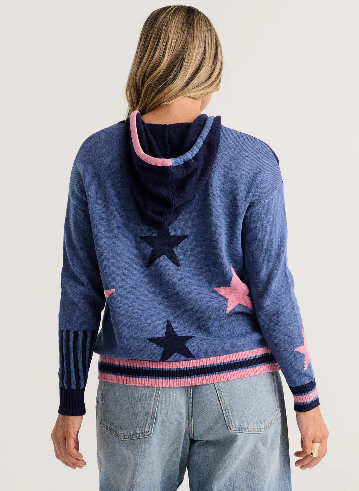 Stars Zip-Up Ink Hoodie