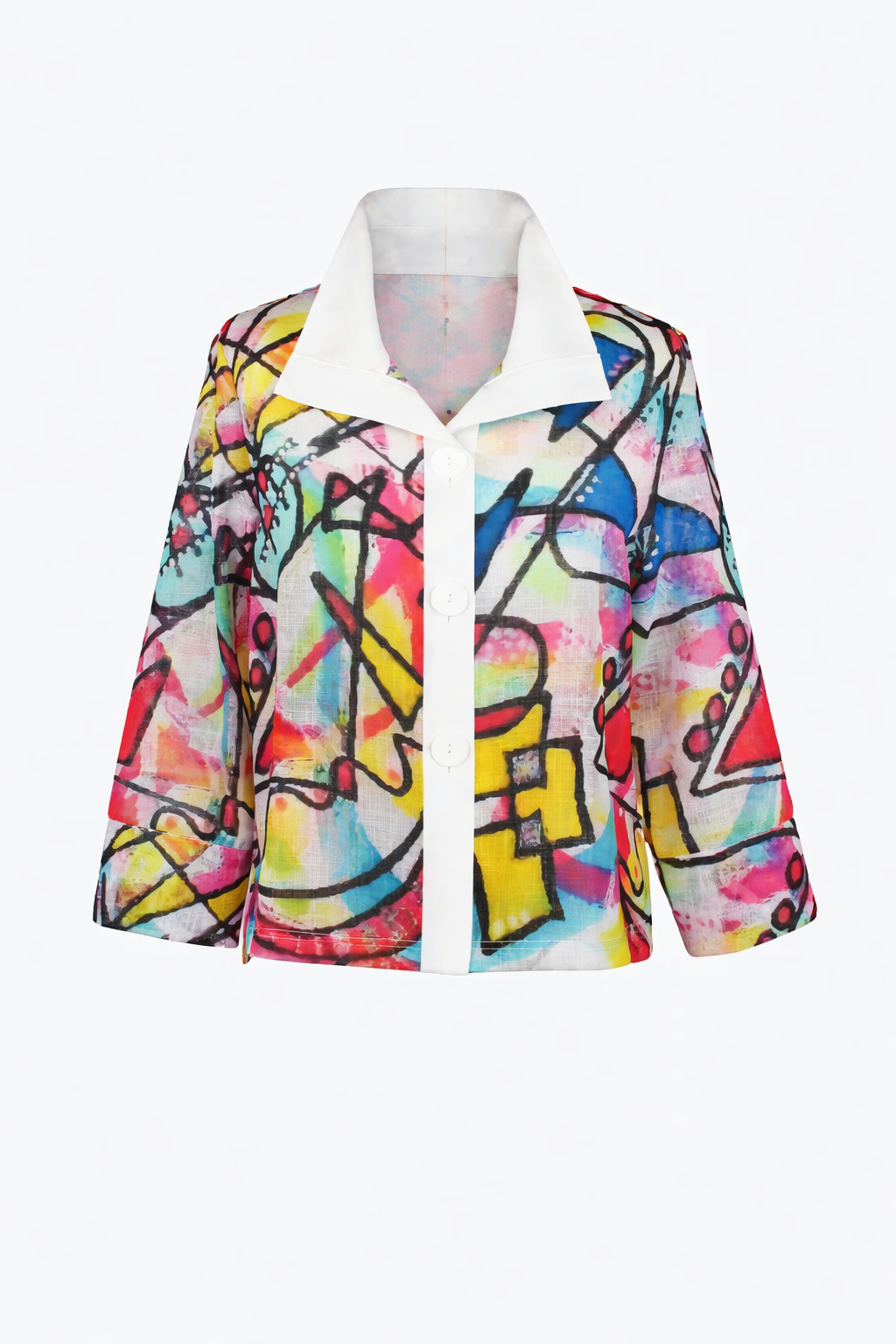 Damee | Bright Abstract Print Jacket