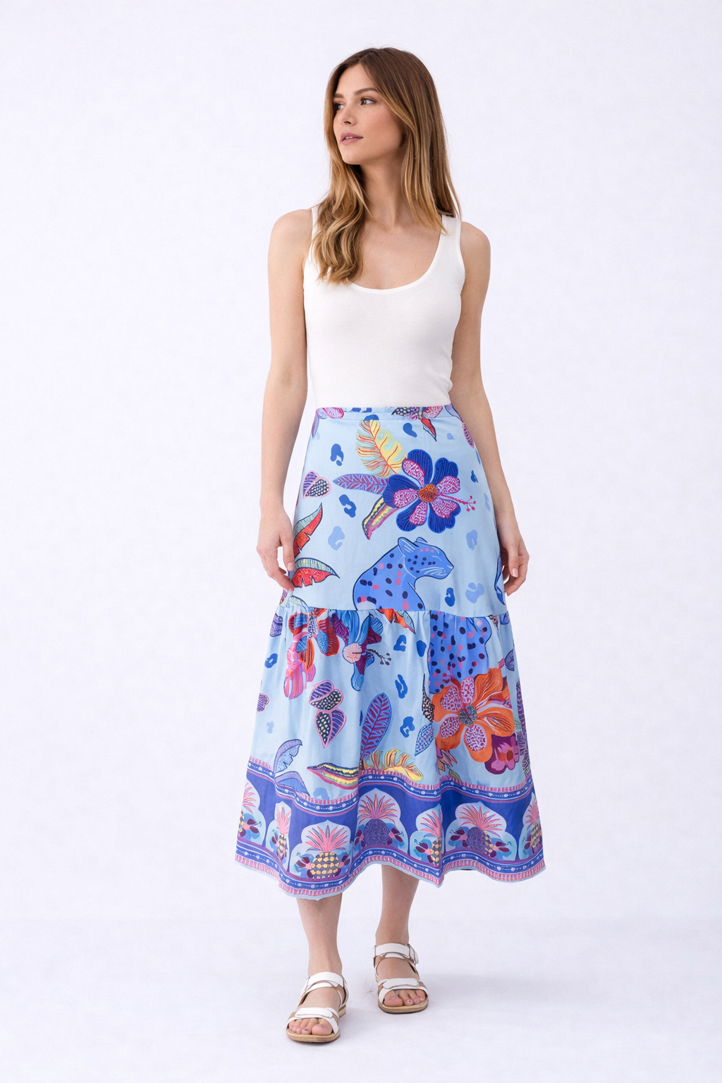 Ada Skirt - Azure Safari