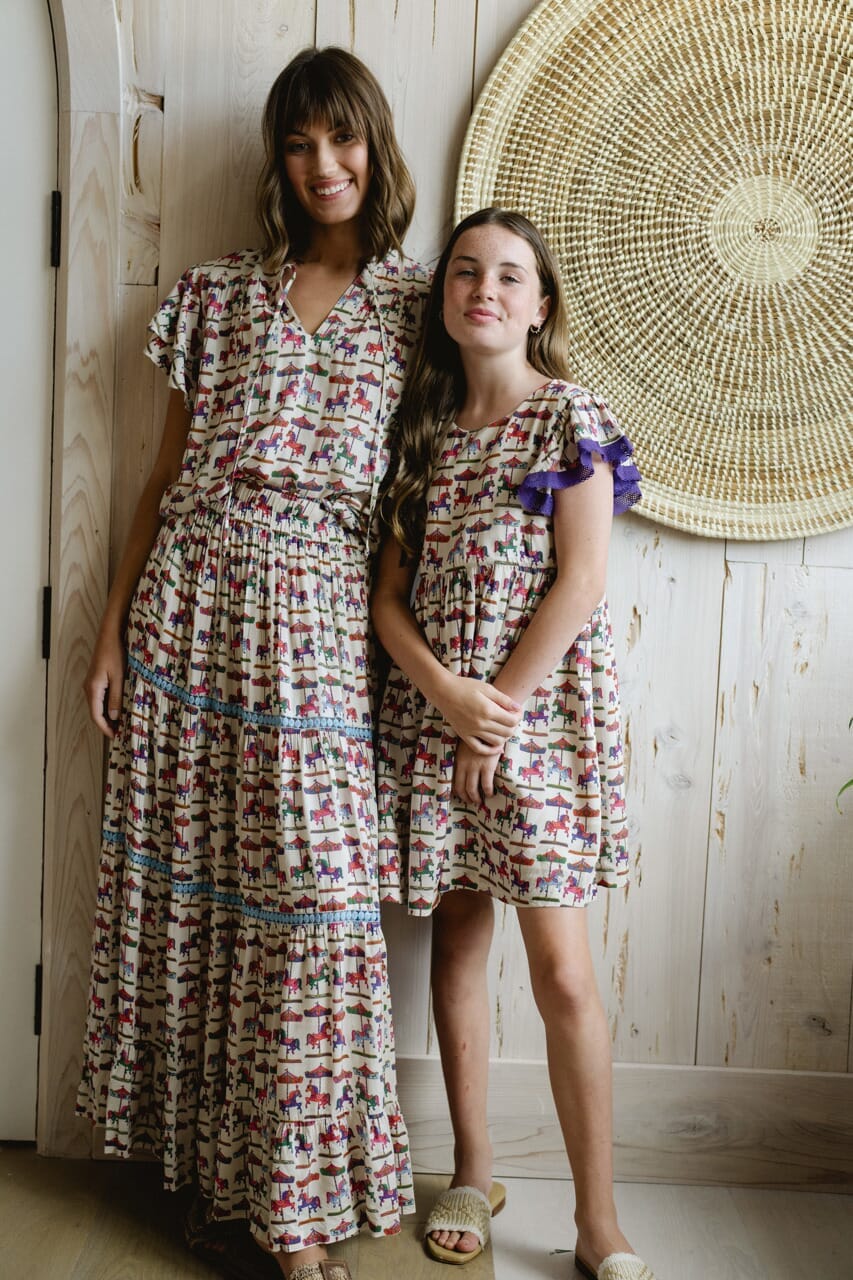 Briton Court | Aria Maxi Skirt - Derby Print