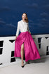 Dizzy Lizzie | Ballgown Skirt with Slit Fuchsia Silk | Cloister Collection | SKIRTS