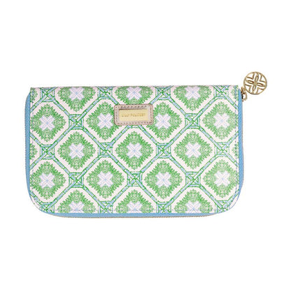 Travel Wallet - Bamboo Logo Trellis