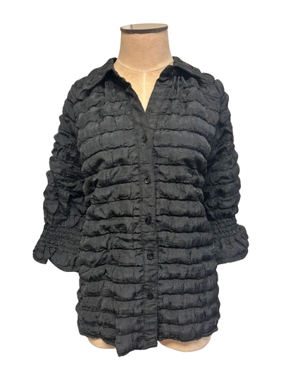 Boho Chic | Textured Button Front Top