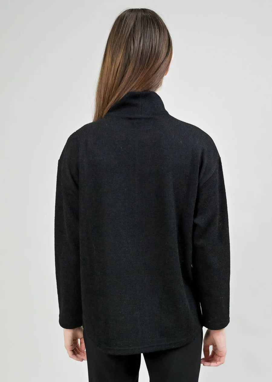 Trisha Tyler | Suede Top Color Block Sweater