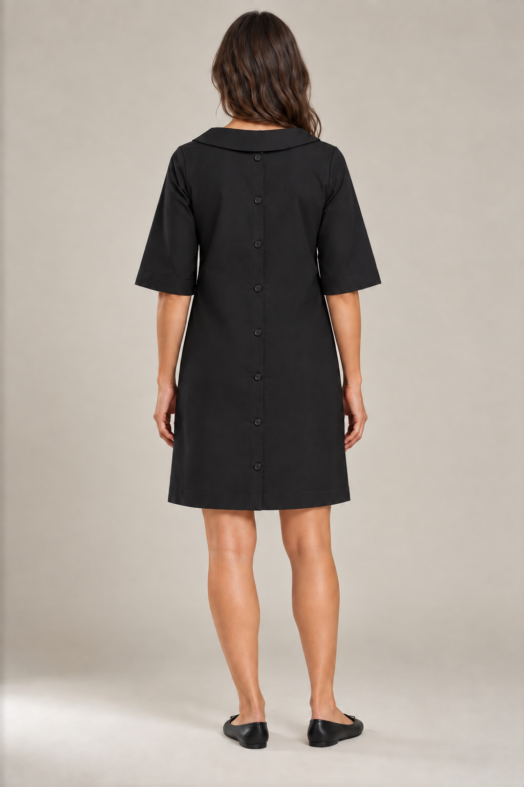 black collared Audrey Dress