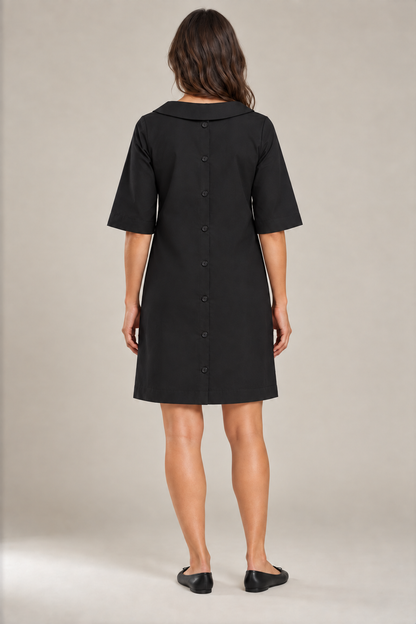 black collared Audrey Dress