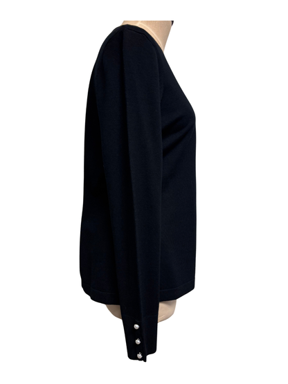 The H Edition | Black Long Sleeve with Pearl Buttons on the Cuffs