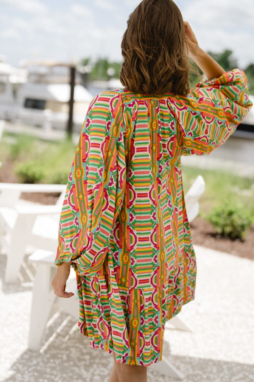 Callie Mini Dress - Abstract Print