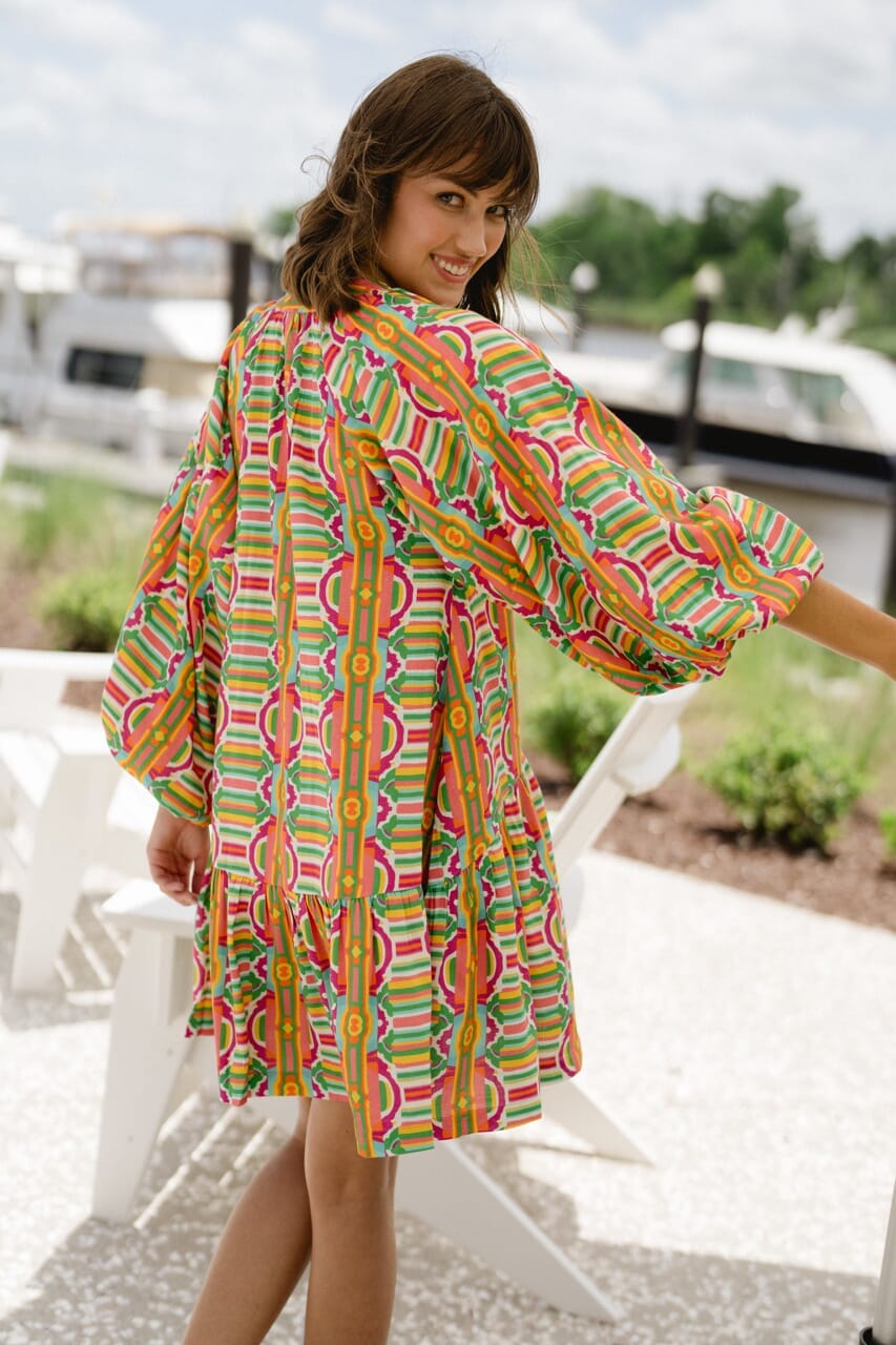 Briton Court | Callie Mini Dress - Abstract Print