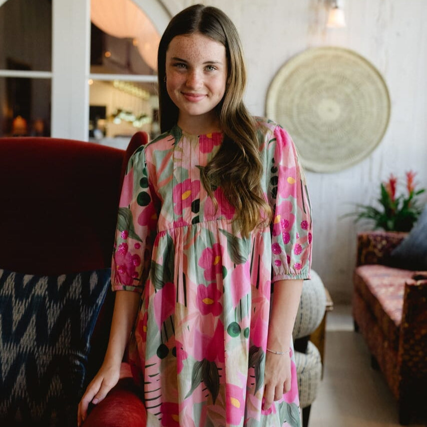 Briton Court | Girls Eva Dress- Frosted Blush