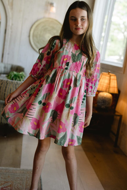 Briton Court | Girls Eva Dress- Frosted Blush