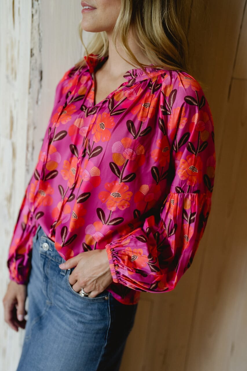 Briton Court | Nora Top - Pink Floral