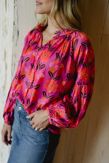 Briton Court | Nora Top - Pink Floral