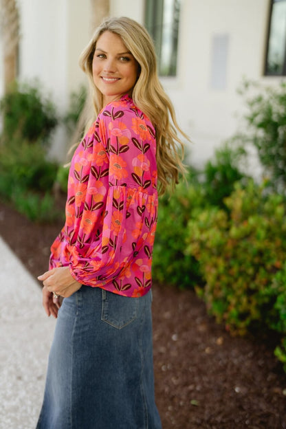 Briton Court | Nora Top - Pink Floral