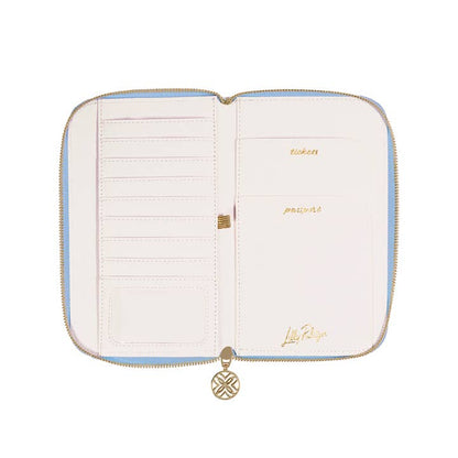 Travel Wallet - Bamboo Logo Trellis