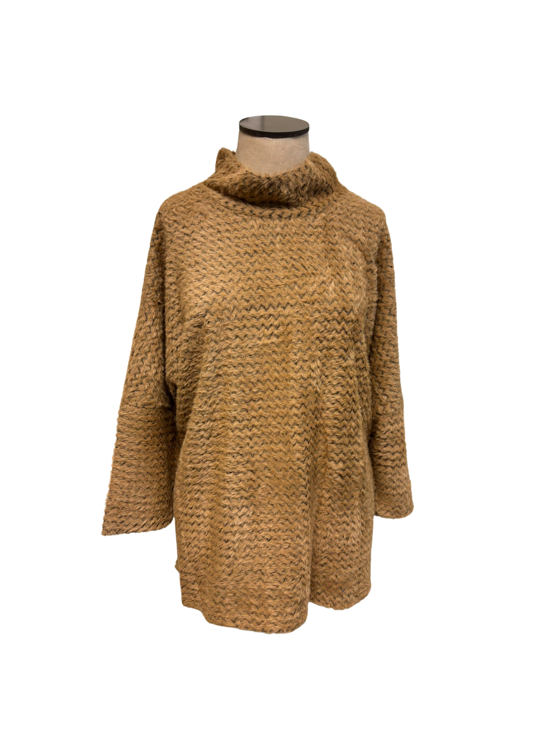 Boho Chic | Faux Cashmere Jacquard 3/4 Sleeve Top