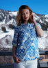 Dizzy Lizzie | Cannes Popover Blue White Ikat | Cloister Collection | SHIRT