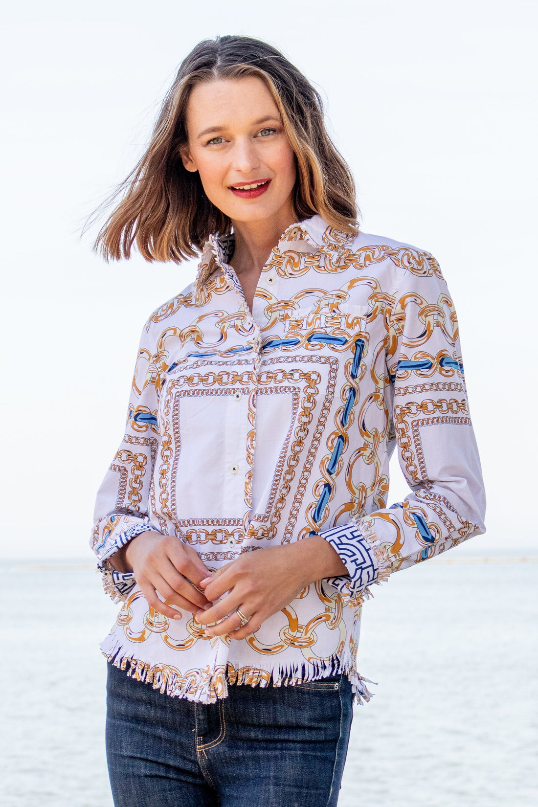 Dizzy Lizzie | Cape Cod Shirt Blue Links | Cloister Collection | SHIRTS