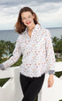 Dizzy Lizzie | Cape Cod Top Little Martinis And Snacks Print | Cloister Collection | TOPS