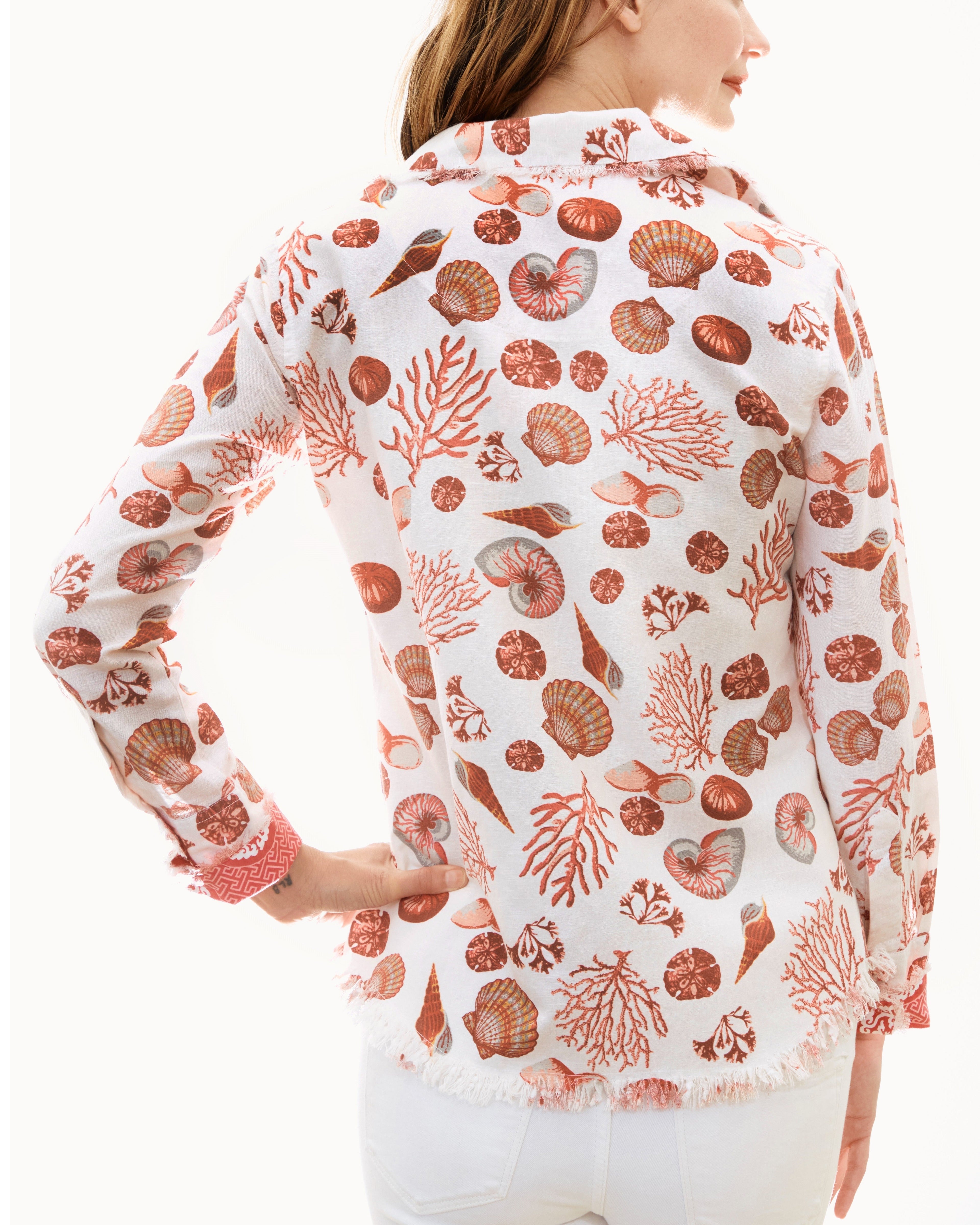 Dizzy Lizzie | Cape Cod Top Pink Sealife | Cloister Collection | SHIRTS