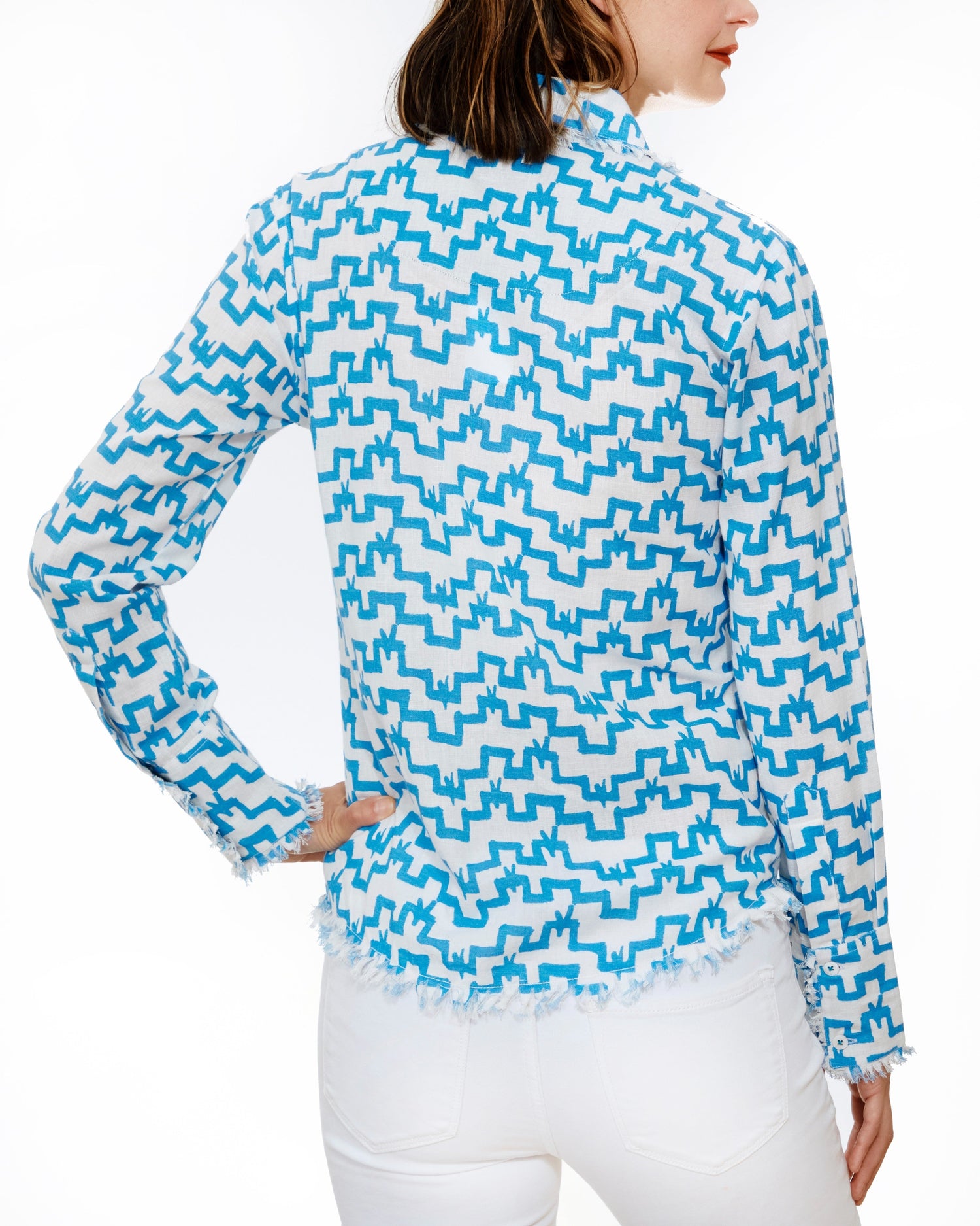 Dizzy Lizzie | Cape Cod Top Zig Zag Print | Cloister Collection | SHIRTS