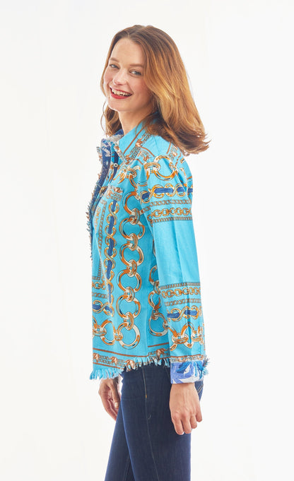 Dizzy Lizzie | Cape Cod Tunic Blue Links | Cloister Collection | TUNIC