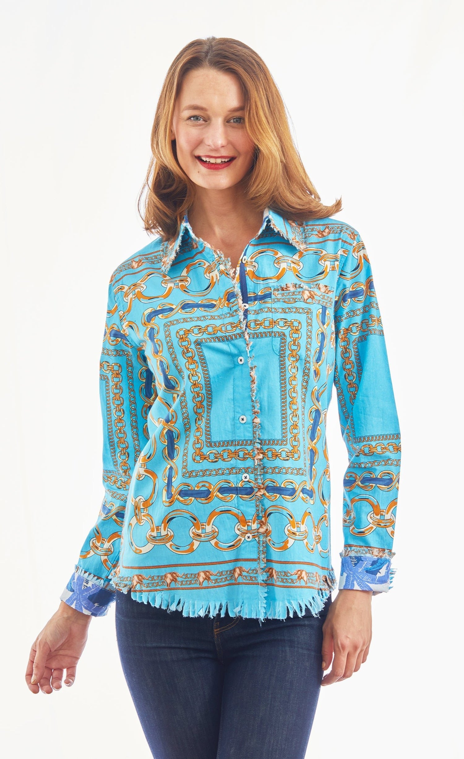 Dizzy Lizzie | Cape Cod Tunic Blue Links | Cloister Collection | TUNIC