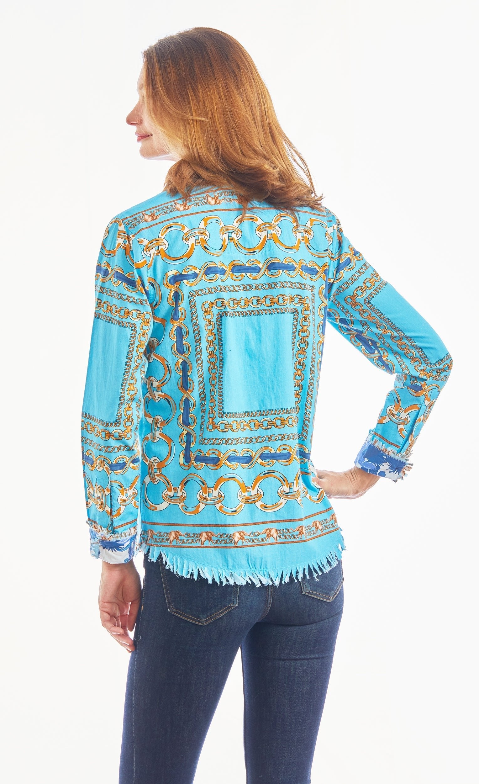 Dizzy Lizzie | Cape Cod Tunic Blue Links | Cloister Collection | TUNIC