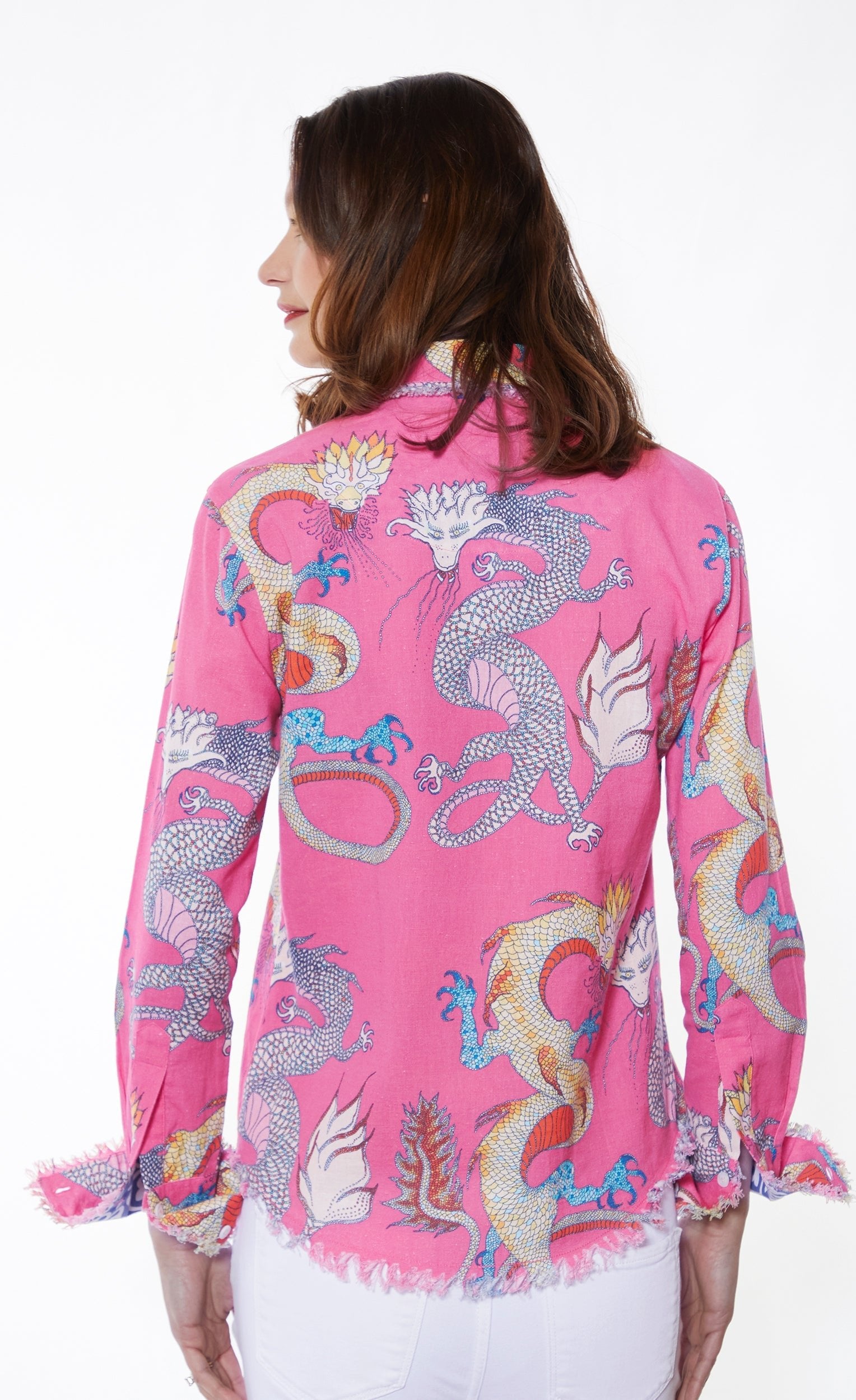 Dizzy - Lizzie | Cape Cod Tunic in Pink with Dragons | Cloister Collection | TUNIC