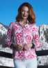 Dizzy Lizzie | Cape Cod Tunic Pink White Ikat | Cloister Collection | TUNIC