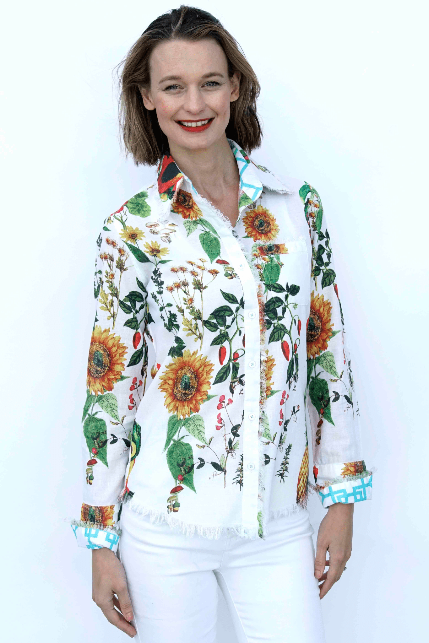 Dizzy Lizzie | Cape Cod Tunic Sunflower Print | Cloister Collection | TUNIC