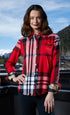 Dizzy Lizzie | Cape Cod Tunic With Fringe Bottom In Red Yarndyed Flannel Plaid | Cloister Collection | TOPS