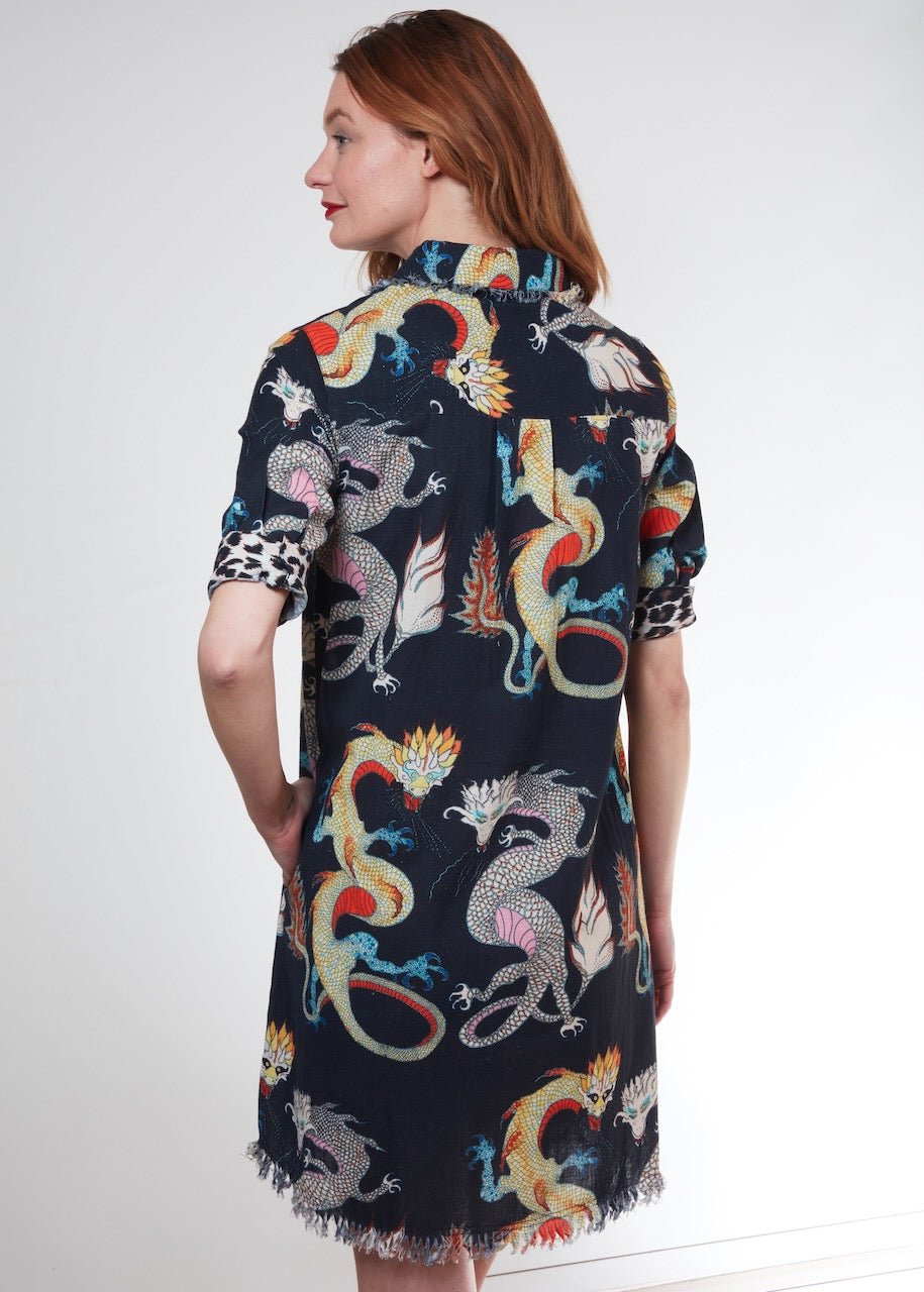 Dizzy - Lizzie | Chatham Dress Black Dragons Print | Cloister Collection | DRESSES