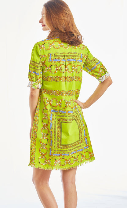 Dizzy Lizzie | Chatham Dress Green Navy Links | Cloister Collection | DRESSES