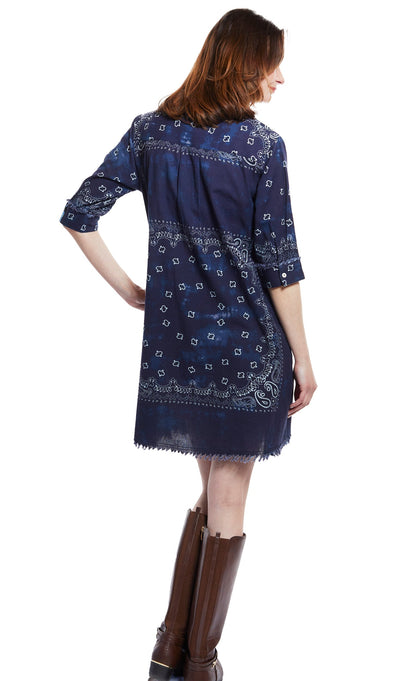 Dizzy Lizzie | Chatham Dress Indigo Bandana Print | Cloister Collection | DRESSES