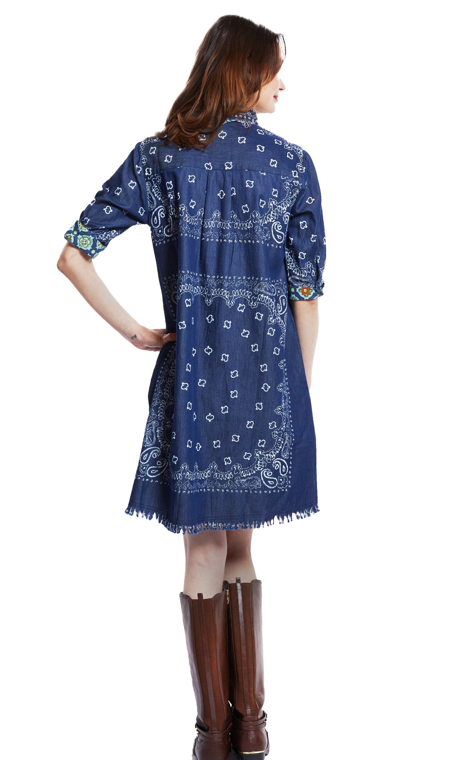 Dizzy Lizzie | Chatham Dress Indigo Bandana Print | Cloister Collection | DRESSES