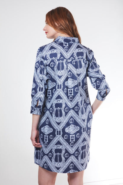 Dizzy - Lizzie | Chatham Dress Navy Ground Buckle Print | Cloister Collection | DRESSES