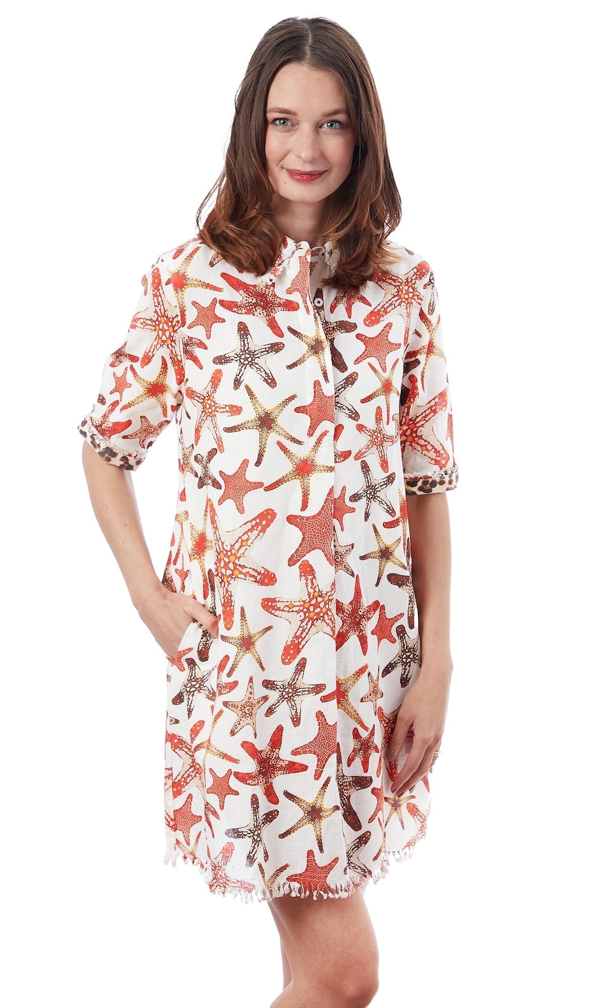 Dizzy - Lizzie | Chatham Dress Starfish Print | Cloister Collection | Dress