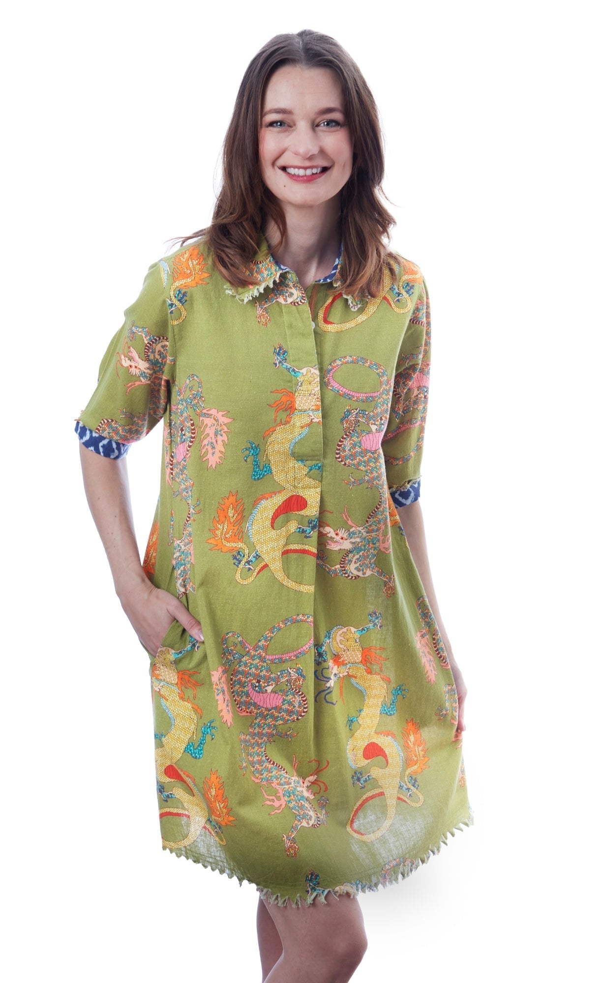 Dizzy - Lizzie | Chatham Od Green Dragons Print | Cloister Collection | DRESSES