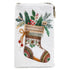 Embroidered Christmas stocking design bag on a white background