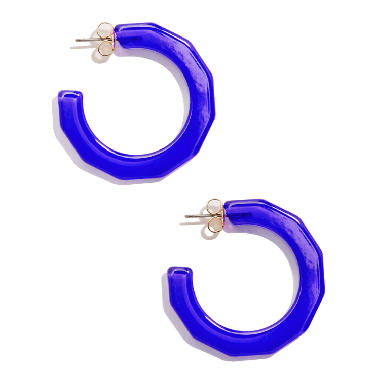 Zenzii | Cloister Collection | Large Textured Open Hoop Resin | Cloister Collection | JEWELRY