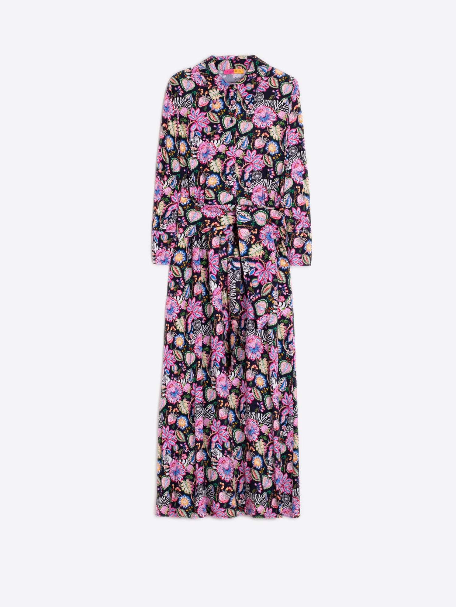 Floral patterned dress on a white background