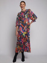 Load image into Gallery viewer, Vilagallo | Kara Ikat Sequined Print Dress
