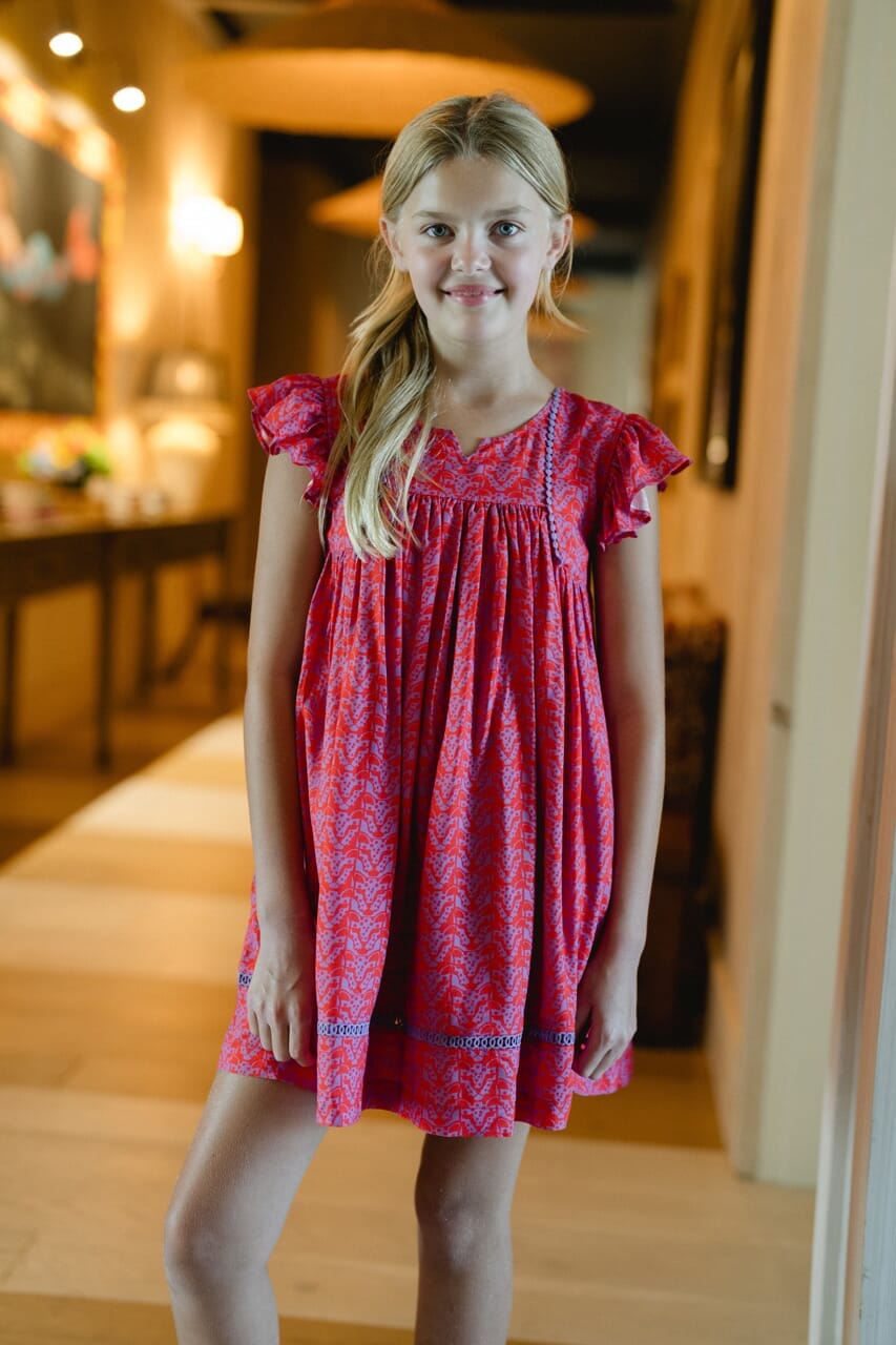 Briton Court | Girls Ellen Dress - Red