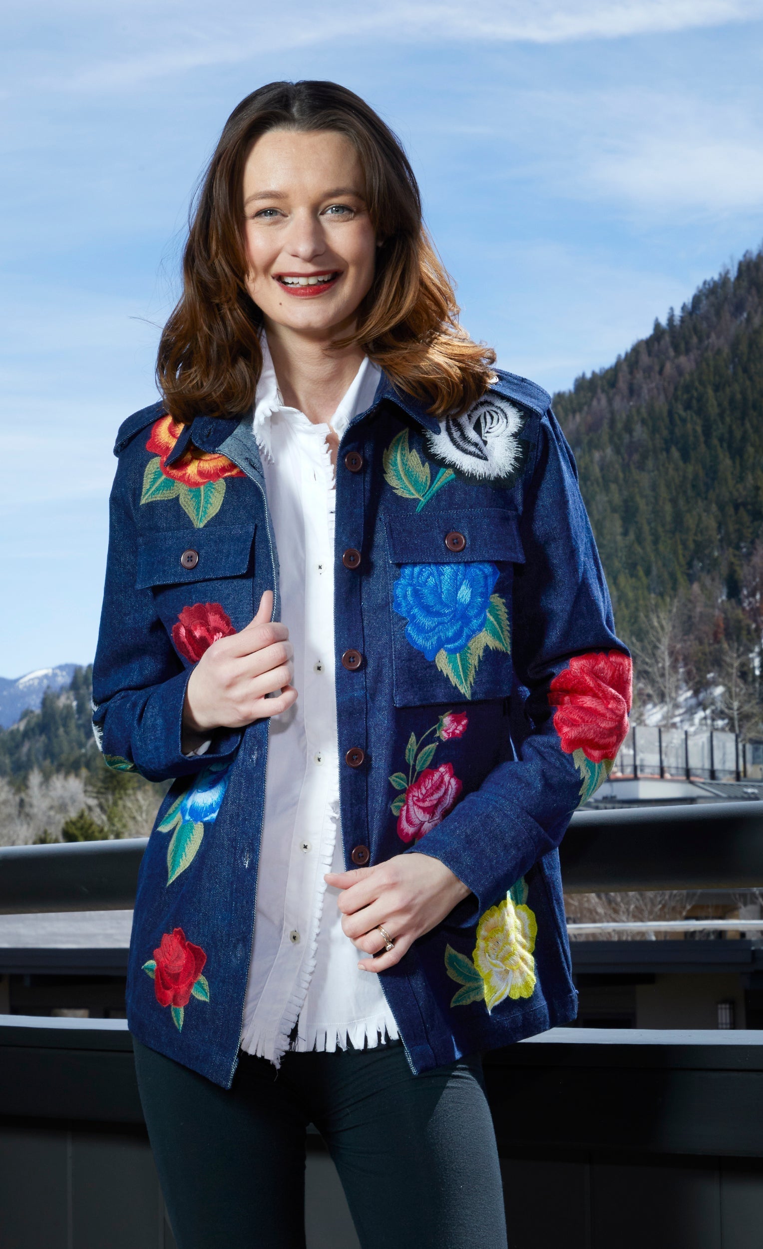 Dizzy Lizzie | Embroidered Denim Jacket | Cloister Collection | JACKET