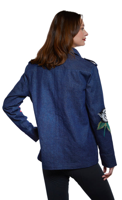 Dizzy Lizzie | Embroidered Denim Jacket | Cloister Collection | JACKET