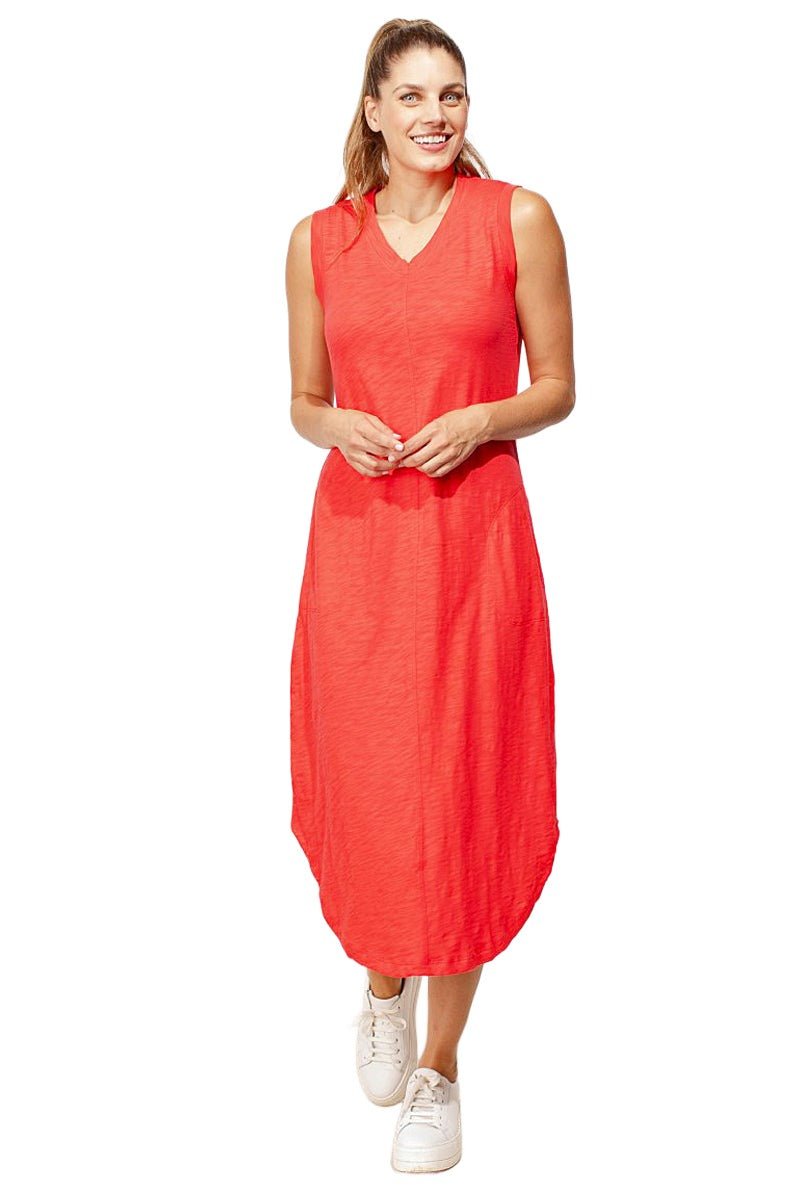 Escape By Habitat | Escape By Habitat | Red Sleeveless Seam Dress | Cloister Collection | DRESSES