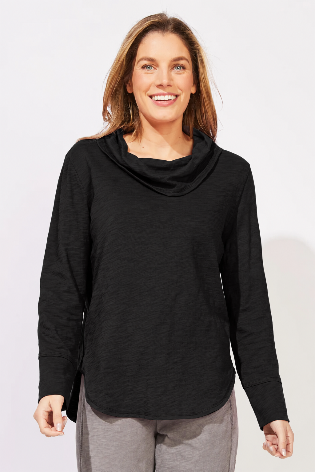 escape by habitat Peruvian Cotton Cowl Neck Long Sleeve