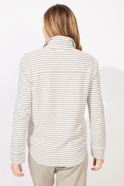 escape by habitat Verona Stripe Split Neck Top 