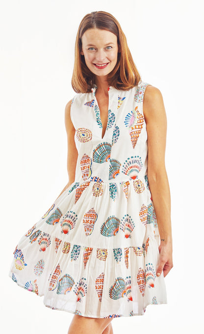 Dizzy Lizzie | Essex Sleeveless Beachy Dress With Shells | Cloister Collection | DRESSES